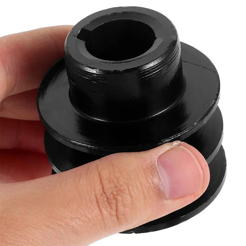 Heavy Duty Double Groove V Belt Pulley For Gas Engine With 20mm Shaft Compatible With Water Pumps And Workshop Tools in hand