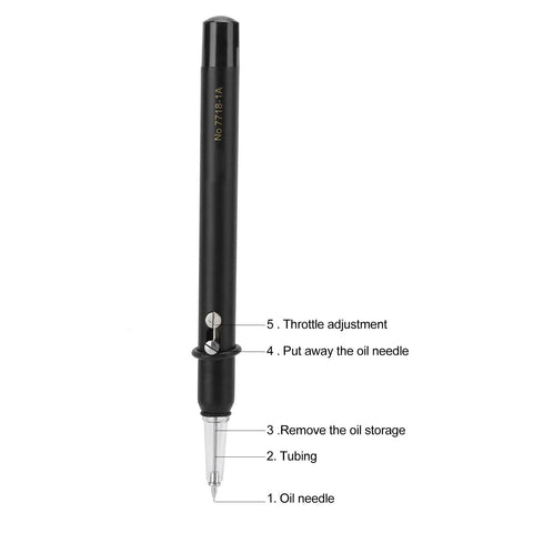 Image of Automatic Watch Oiler Pen For Pro Grade Watch Repair Self Oiling Tool with labeled parts for precision lubrication.