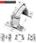 Heavy Duty Hidden Thick Door Hinges Roll Slick And Quiet On All Frames Built Solid, shown from front view with measurements.