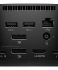 Back view of Smooth Running Thunderbolt 4 Docking Station With Dual Type C And Dual Display Links, showcasing ports.