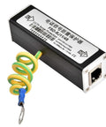 RJ11 Telephone And Fax Surge Protector With 110V Thunder Arrester And 10cm Ground Wire Metal IP20 Shield For Phone Line Equipment