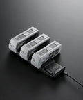 Matrice 4 Series Drone Charging Hub with Multi Battery Charger for TB Batteries showing three batteries and LED indicator.