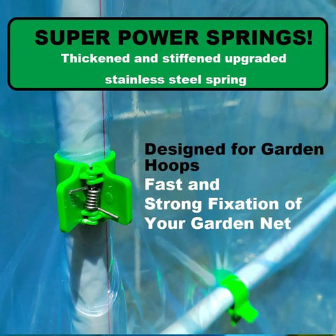 Heavy Duty Greenhouse Clamps For Three Quarters To One Inch PVC Pipe, Secure Hoops And Frames For Grow Tunnels, Plant Support Stakes, And Fixing Plant Covers With Garden Plastic Sheeting, Netting And Row Covers