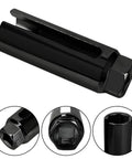 Heavy Duty Oxygen Sensor Socket With Side Wire Cutout For Easy O2 Removal And Installation, 3/8 Inch Drive, 65 Mn Steel