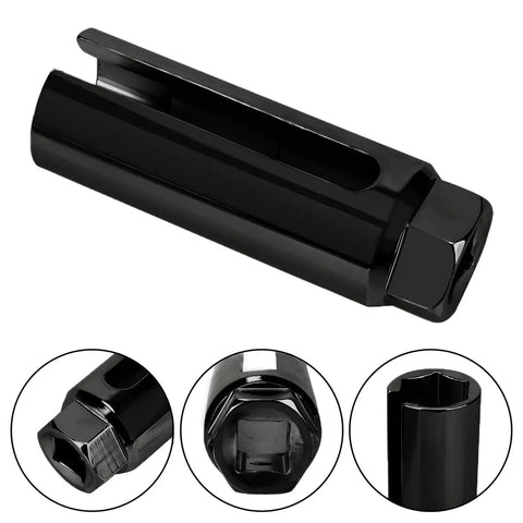 Heavy Duty Oxygen Sensor Socket With Side Wire Cutout For Easy O2 Removal And Installation, 3/8 Inch Drive, 65 Mn Steel