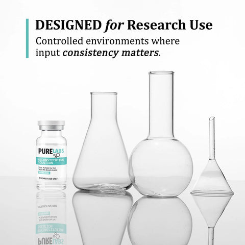 Front view: 10-pack of 3ml glass reconstitution solution vials; made in USA