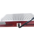 12x20 Inch CNC High Power Magnetic Chuck for Surface Grinders and EDM Spark, close-up of control handle and grid surface