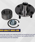 Front Wheel Bearing And Hub Assembly For Ford Focus 2000 To 2011 Replacement 518510 Front Position 4 Lug Bolts Durable Steel Construction