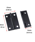 Heavy Duty Folding Hinge For Cabinets And Closet Doors, 1-1/2 Inch, Matte Black Iron Hardware, measurement diagram