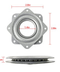 Top view of 3-Inch Lazy Susan Turntable With 200-Pound Load Capacity, Heavy-Duty Steel Ball Bearing Rotation, Zinc-Plated