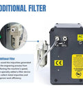 Back view of Pneumatic Jewelry Engraver Machine Dual Head 400 To 8000 RPM Pro Grade showing additional filter attachment.