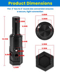 Beefy 2 Inch Hex To 2 Inch Round Auger Adapter for Skid Steers and Tractors dimensions and features view