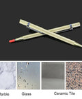 Two Pack Tough As Nails Tungsten Carbide Marker With Non Slip Knurled Handle Pro Grade Engraver Pen, gold finish and red tip.