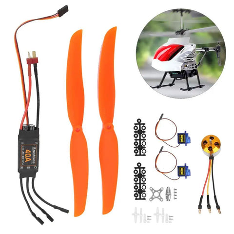 1000KV Brushless Motor With 40A ESC, 9G SG90 Micro Servo And 1060 Propeller Kit, electronic components for RC planes