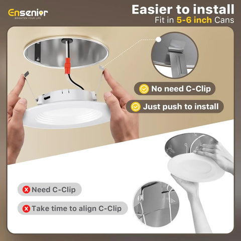 Top Shelf 12 Pack 5 And 6 Inch 5Cct Led Recessed Downlights Featuring Smooth Glowy Upgrade And Zero Glare Night Light For Hassle Free Ceiling Retrofit Vibes