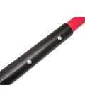 Close-up of Heavy Duty 14 Gauge Round Point Shovel With Fiberglass D Grip Handle Open Back For Digging And Landscaping's handle joint
