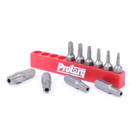 Torx Plus Five Point Tamper Proof Security Bits Set Ten Pieces 25mm IPR 7 Through 40 Beefy Heavy Duty S2 Steel With One Quarter Inch Hex Shank Universal Fit And Durable Drive Bits Holder