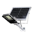 Drop Resistant Solar Led Wall Light With Remote Control And Dusk To Dawn Sensor mounted with solar panel, ideal for outdoor security.