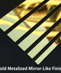 Molding And Wall Trim With Gold Metalized Mirror Like Finish, Peel And Stick Stainless Steel Self Adhesive Molding Strip
