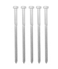 Stainless Steel Half Thread Wood Lag Screw Hex Bolt Self Tapping For Carpentry M8x150mm With Heavy Duty Build Beefy Hold And High Hardness