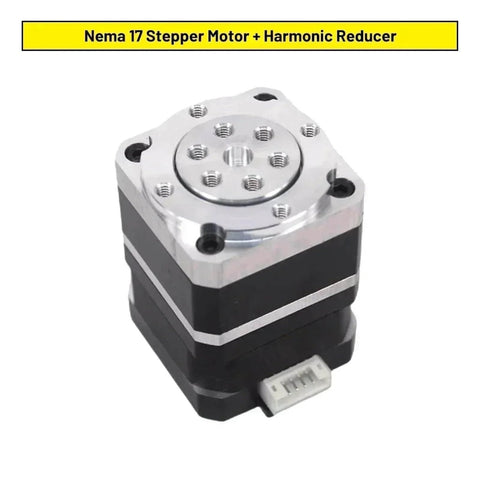 Nema 17 stepper motor with harmonic reducer for precision motion control in robotic and CNC applications.