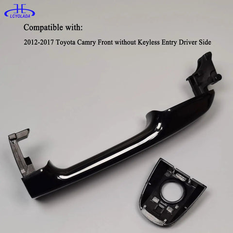 Toyota Camry Exterior Front Left Driver Side Door Handle Black Replacement Part Fits 2012 2013 2014 2015 2016 2017
