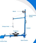 Heavy Duty Auto Body Dent Repair Kit Pro Grade 3 In 1 Sheet Metal Dent Puller With 1320 Lbs Pull Power and labeled parts