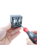 Using Compact Magnetizer Demagnetizer Tool In Durable Shatterproof Case, Pro Grade, for steel fastener handling with screwdriver