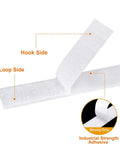 Heavy Duty Self Adhesive Mounting Tape Rolls With Rock Solid Industrial Strength Sticky Back Strips And Reusable Double Sided Loop Fastener for indoor outdoor use with hook and loop sides.