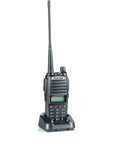 UV 82HP Beefy High Power Dual Band Radio With 136 174 MHz VHF And 400 520 MHz UHF on charging dock