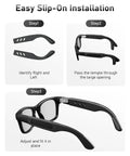 Step-by-step installation of anti slip ear grips for Meta Wayfarer smart glasses silicone temple shields for a snug all day fit
