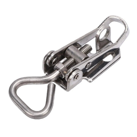 Toggle Latch Clamp 304 Stainless Steel 300 Lb Capacity Adjustable Locking Fastener close-up of locking mechanism and mounting holes