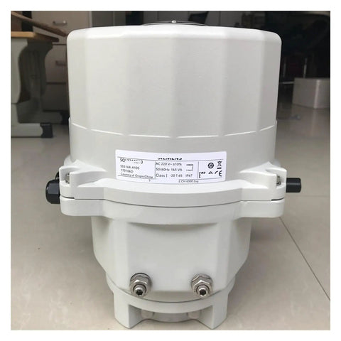 Top Shelf Analog Angular Valve Actuator 50Nm 220V Low Energy Hvac Control Corrosion Resistant front view on a tiled surface
