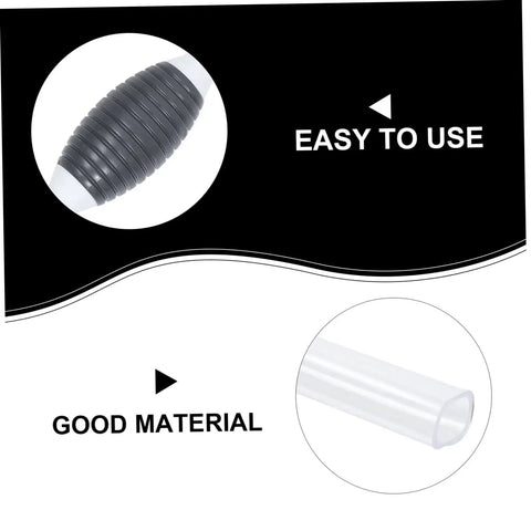 Easy Peasy Manual Transfer Pump Kit - Hand Operated Siphon Pump With Hose For Liquid Transfer, Ideal For Cars And Boats, Emergency Use, Compatible With Gasoline And Water, Spill-Free And Durable, hose and material close-up