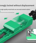 Adjustable Circular Saw Guide Rail for Woodworking Machines, Dope Pro Grade Base Clamp With Anti Shift Lock in green metal