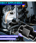 Ridiculously Solid Aluminum Water Temp Joint Pipe With Clamps, 38Mm Radiator Hose Adapter Fitting For Engine Cooling Mods installed on engine.