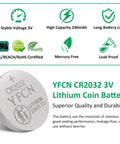 Top Shelf CR2032 3V Lithium Batteries 5 Pack Durable Coin Cell Power Cells with stable voltage and high capacity features.