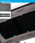 QANGBOOM sunroof shade for Tiguan 2010–2017; black fabric, foldable one-piece with storage bag, installed in car