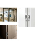 Two Pack Hidden Hinge Set For Wooden Box Stainless Steel Concealed Barrel Hinges on cabinet door.