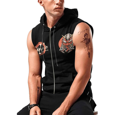 Mens Sleeveless Hoodie With Moisture Wicking Tech Quick Dry Mesh Muscle Shirt Built For Daily Grind And Heavy Workouts, black color