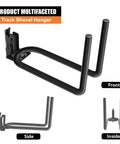 E Track Tool Holder Organizer 4 Pack For Shovels And Gear Heavy Duty Double J Hooks Black E Track Accessories for easy storage