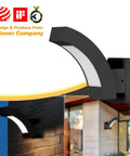 Outdoor LED Wall Light Sconce Black Aluminum, Modern Porch Lamp For Front Door, Garden, Yard And Patio, IP54 Weatherproof
