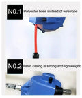 Retractable Spring Balancer Tool Holder With 1.3m Reach, Hook, And Air Tube Adjustable Suspension For Assembly Lines Blue keeps tools off floor