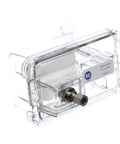 Float Reservoir OEM Replacement Part 9131481-01 for ice machines, clear plastic design, side angle view