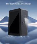 Outdoor EV Charger Enclosure Box For Wall Chargers Heavy Duty Steel Lock Box With Tempered Glass Front Weatherproof Cabinet