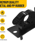 Heavy Duty Bed Rail Mount Brackets For Toyota Tacoma Truck Shovel Axe Tool Holder featuring premium metal and PP rubber.