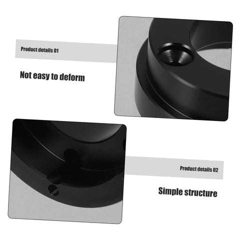 Close-up of racing steering wheel adapter plate for modified cars and sim racing, showing alloy material and simple structure.