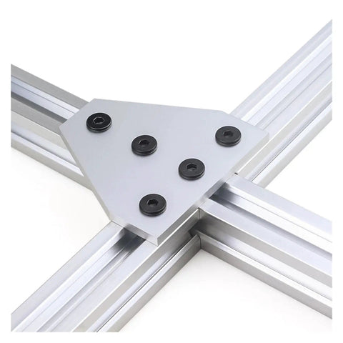 4 Piece 5 Hole T Shape Joint Board Plate Corner Angle Bracket For V Slot Aluminum Profiles 2020 3030 in use with linear rails