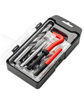 15 Piece Thread Repair Kit For Automotive Use M10x1.5 And M12x1.25 Threads With Drill Bit And Hex Wrench in case