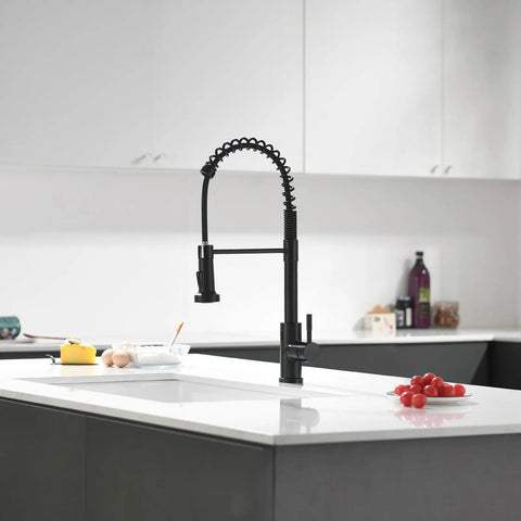 Glossy Black Touchless Kitchen Faucet With Pull Down Sprayer, Single Handle, Wave To Activate Sensor, Auto Shutoff After 3 Minutes